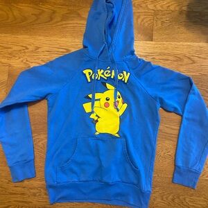 Pokemon Vintage Blue Pikachu Hoodie